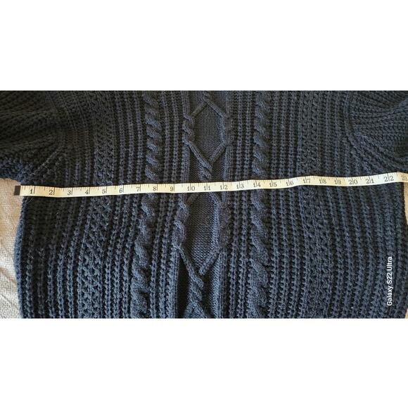Woods and Gray VTG Black Cableknit Long Sleeve Turtleneck Sweater Womens Size M - Picture 4 of 8